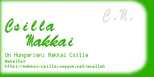 csilla makkai business card